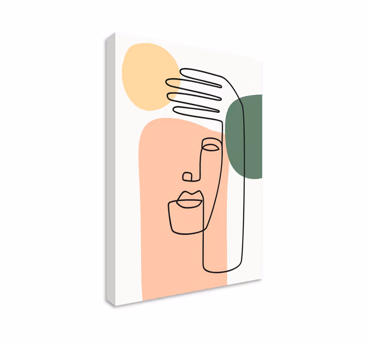 Obrazy artystyczne Nowoczesna minimalistyczna grafika liniowa - TenStickers