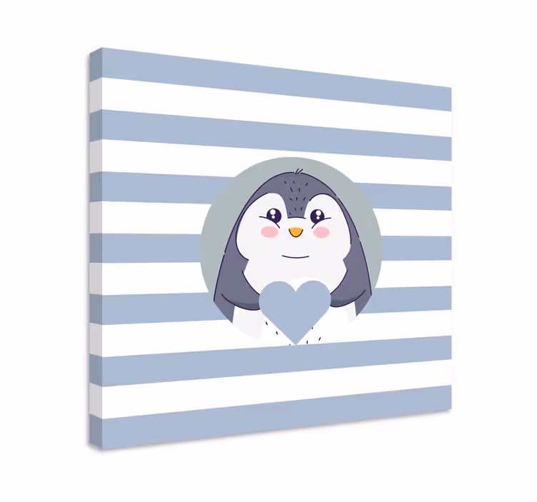 Obraz dla dzieci urocze przytulające się pingwiny - TenStickers