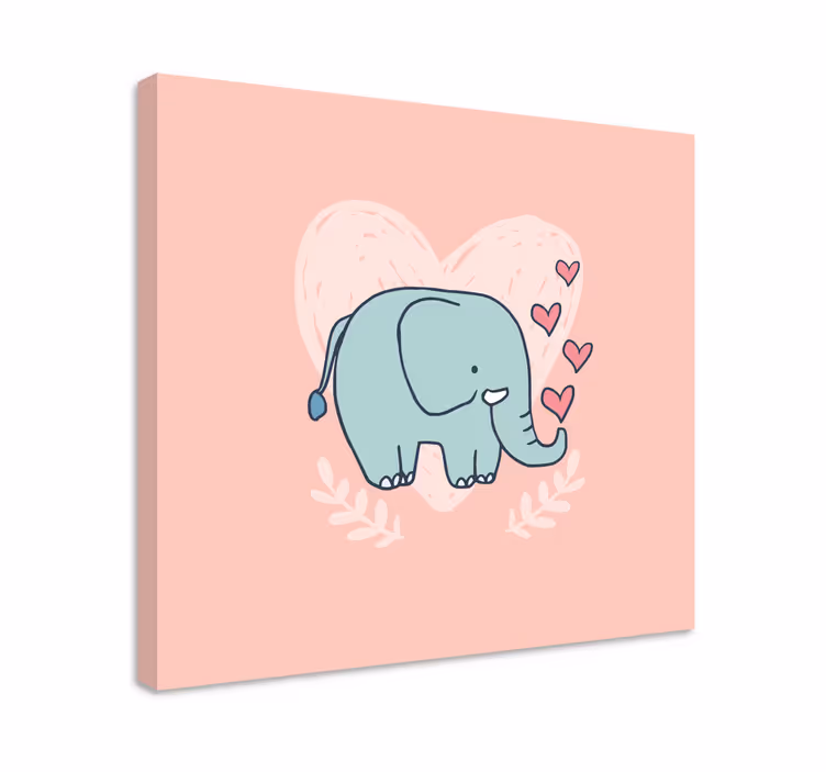 Obrazy dla dzieci Słodki słoń serca - TenStickers