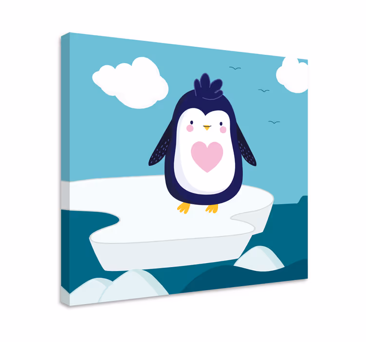 Obraz 3d uroczy pingwin postać - TenStickers