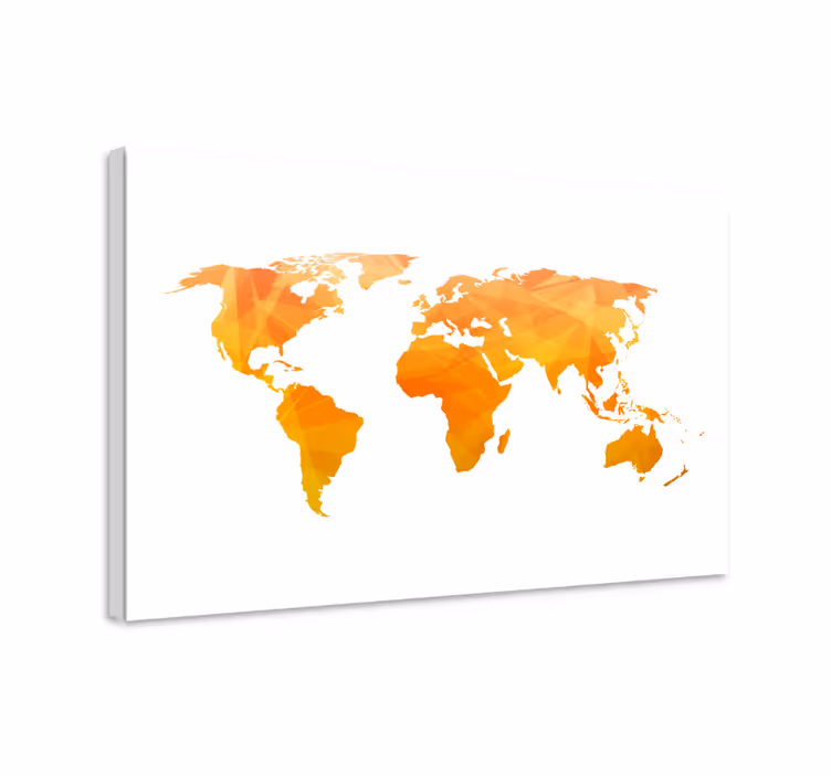 Obraz mapa świata w abstrakcyjnej geometrii - TenStickers