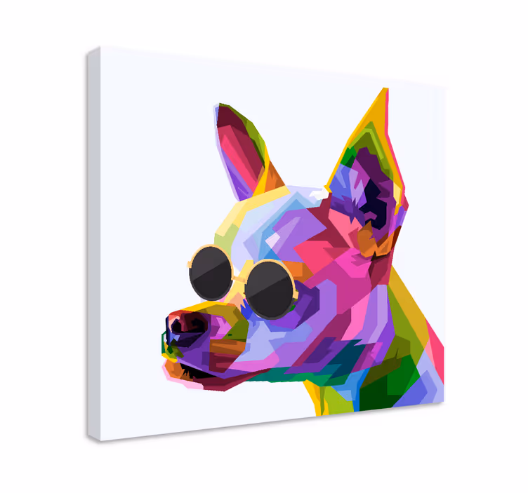 Obraz psy w intensywnych kolorach - TenStickers