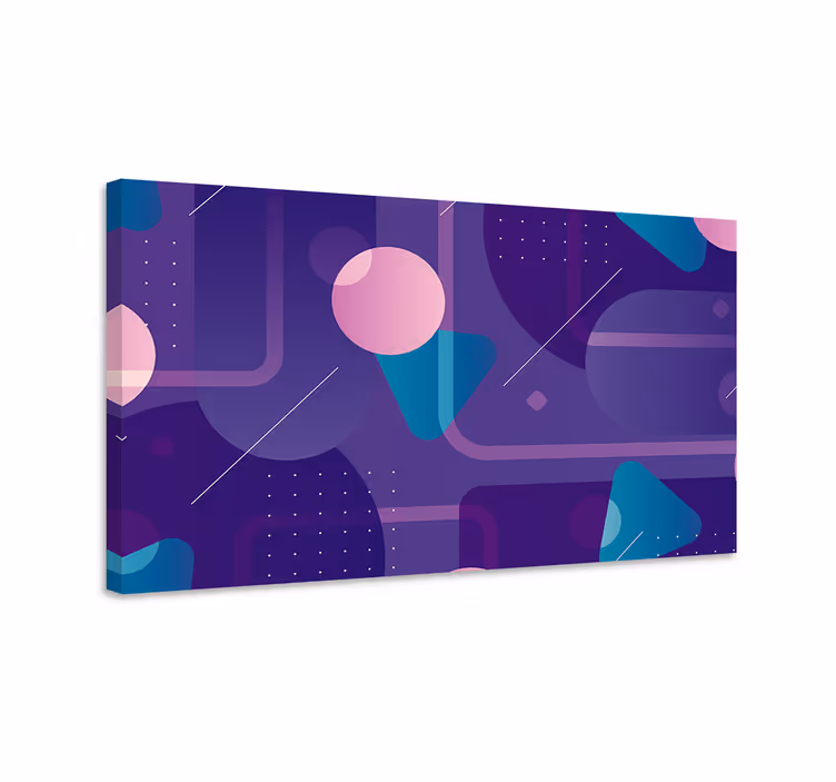 Obraz geometryczny w abstrakcyjny wzór kształtów - TenStickers