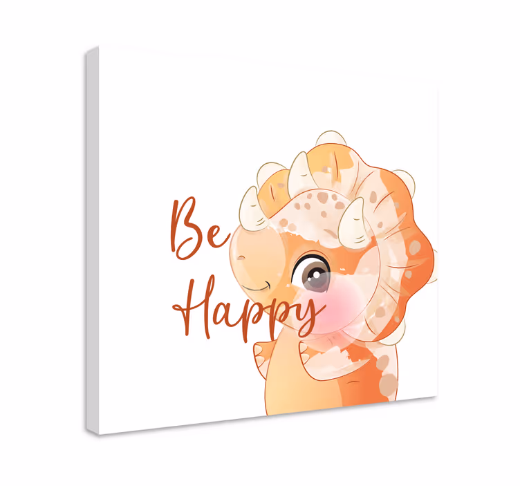 Obraz skandynawski Dinozaur bądź szczęśliwy - TenStickers
