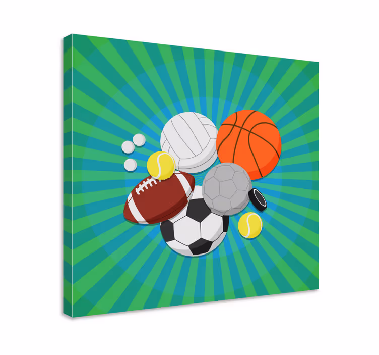 Obraz sport różne piłki sportowe - TenStickers