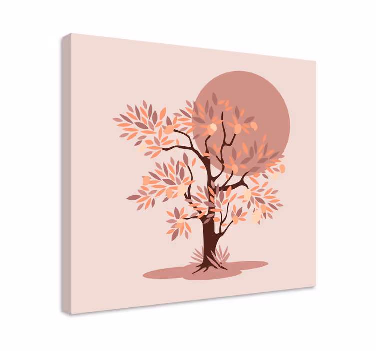 Obraz drzewa w jesiennej sylwetce - TenStickers