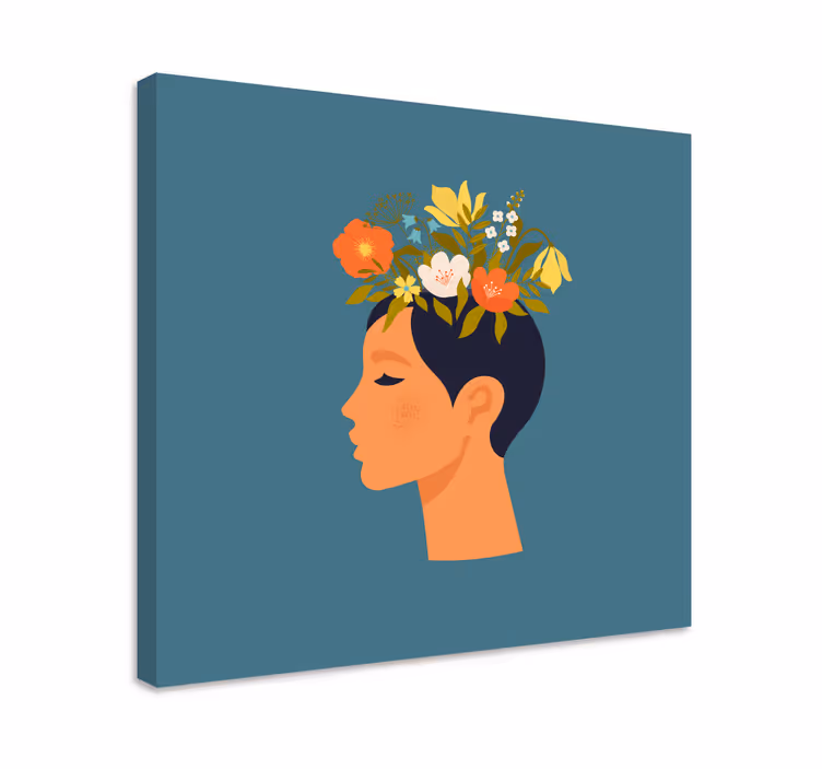 Obraz kwiaty i rośliny w sylwetce florystycznej - TenStickers