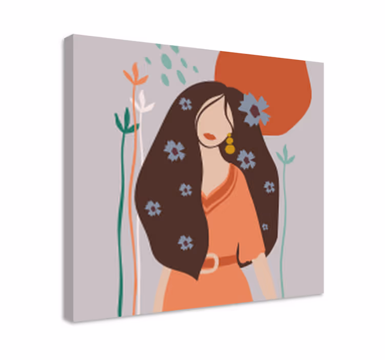 Obraz z postaciami elegancki portret kobiecy - TenStickers
