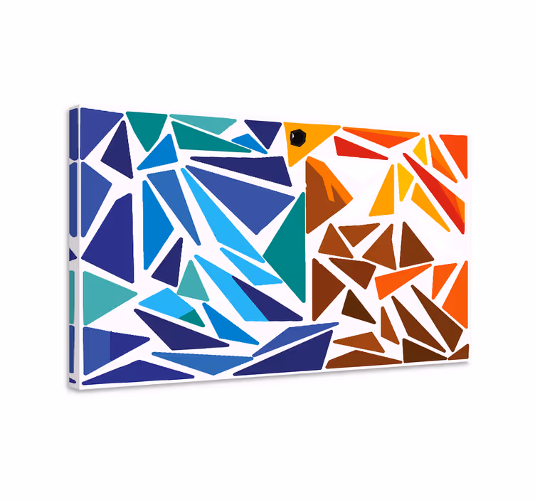 Obraz geometryczny abstrakcyjna kompozycja kątowa - TenStickers