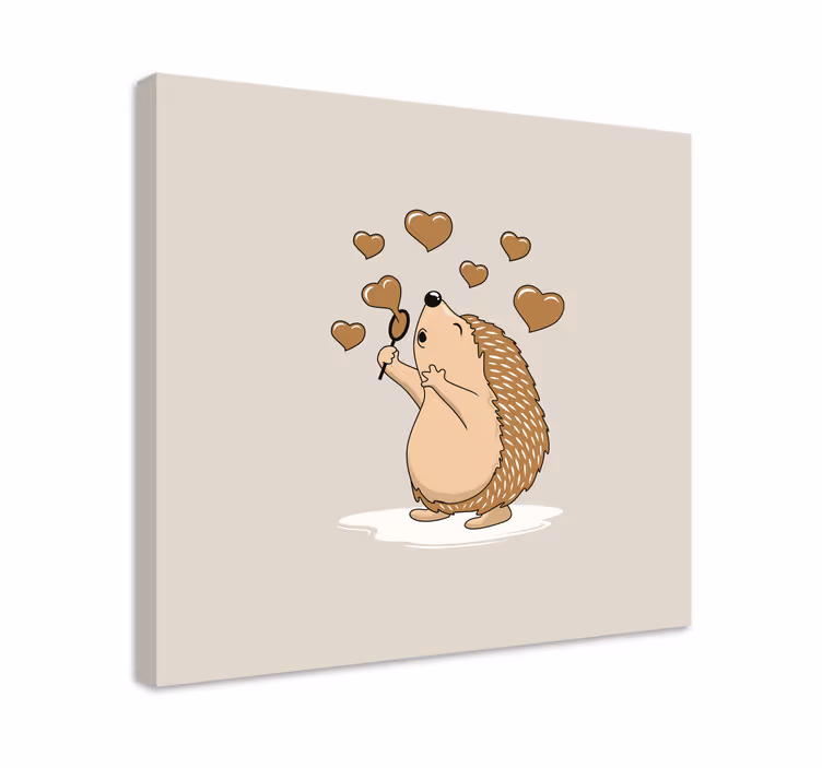 Obraz ze zwierzętami radosne serca jeża - TenStickers