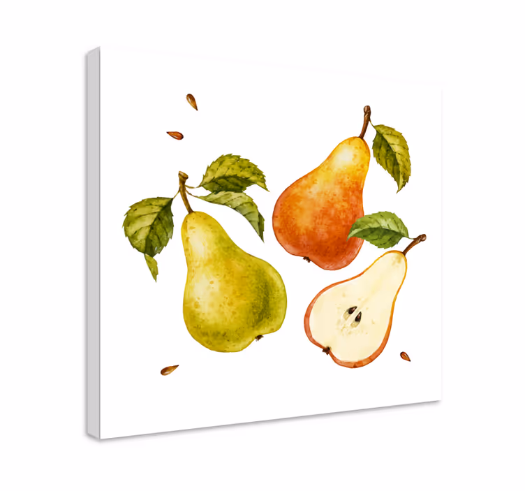 Obraz martwa natura świeże trio gruszkowe - TenStickers