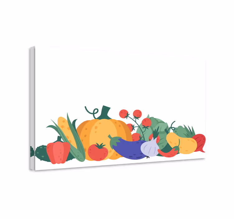 Obraz martwa natura kolorowa obfitość warzyw - TenStickers