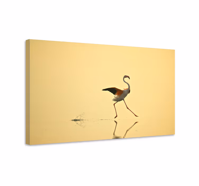Obraz ptaki tańczące eleganckie flamingi - TenStickers