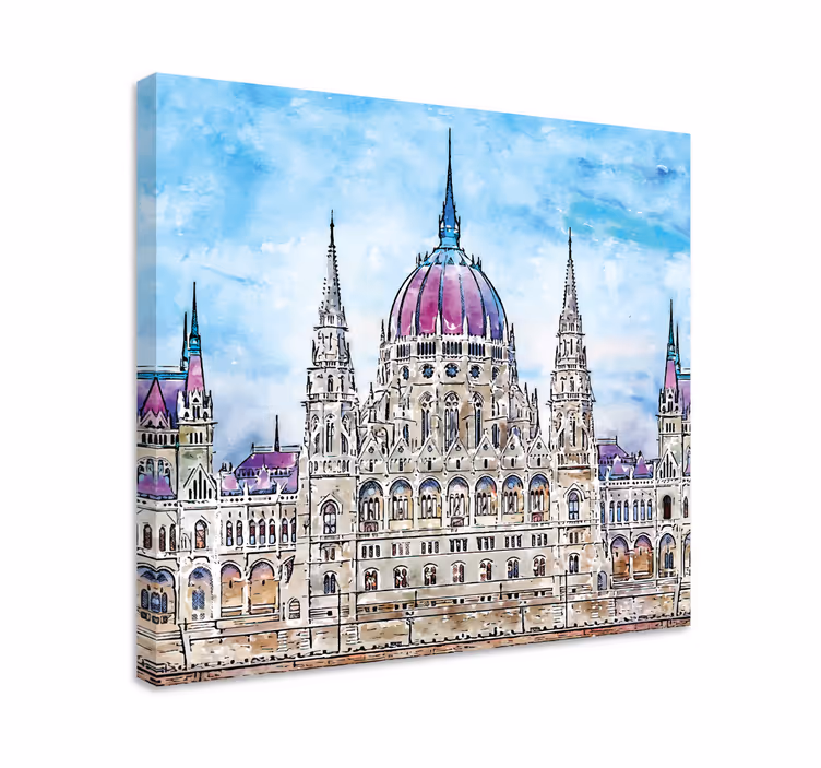 Obraz miasto parlament węgier - TenStickers