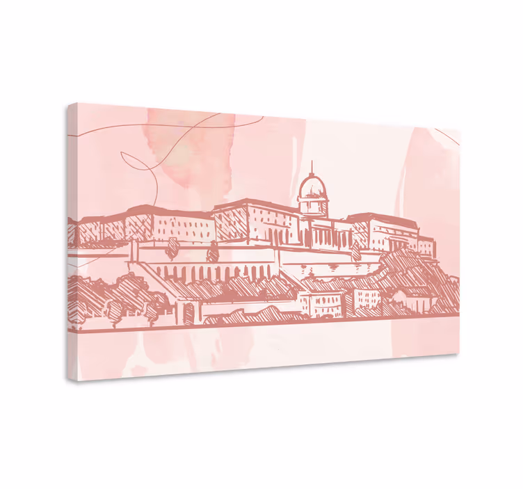 Obraz miasto z historycznym zarysem miasta - TenStickers