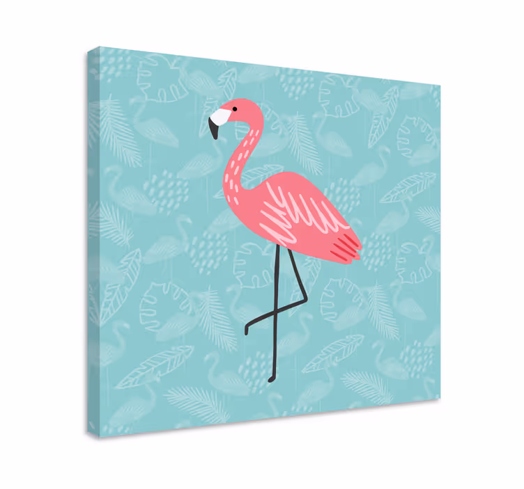 Obraz ze zwierzętami flamingo stojące z gracją - TenStickers