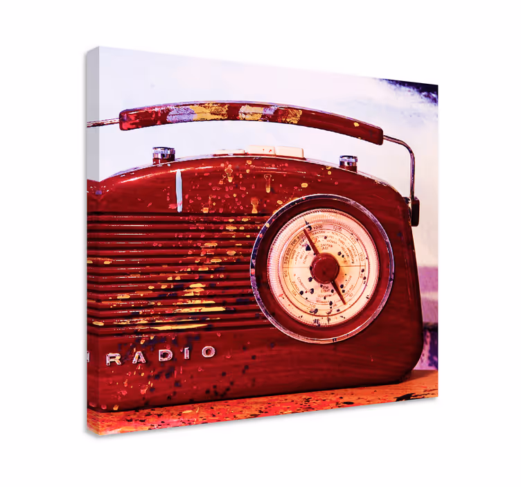 Obraz vintage Czerwone radio vintage - TenStickers