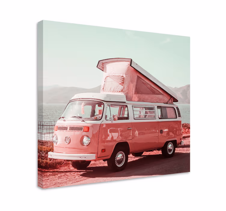 Obraz miasto vintage kamper van - TenStickers