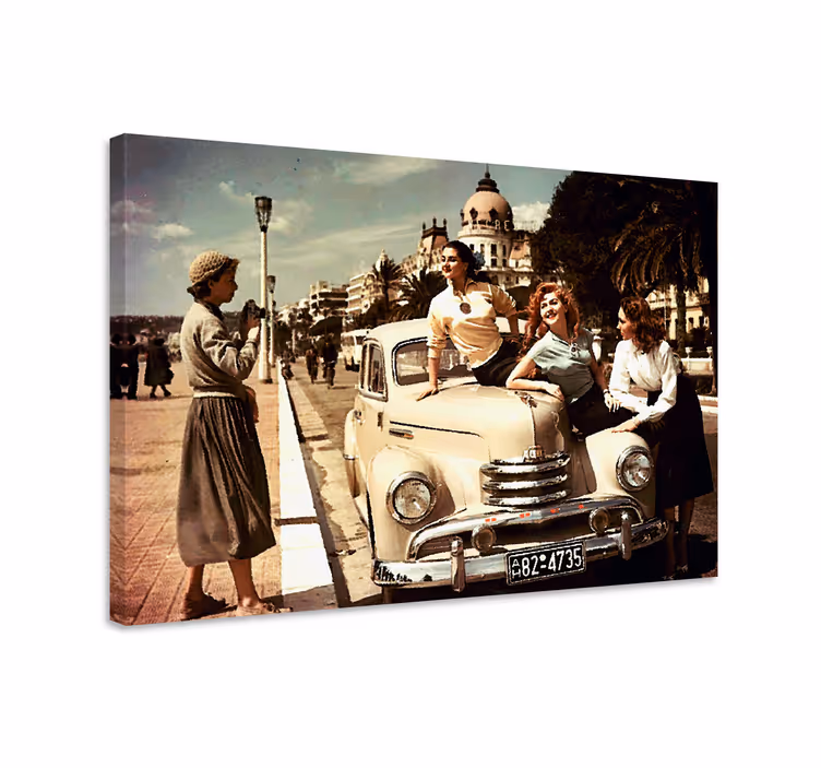Obraz vintage urok klasycznych samochodów - TenStickers