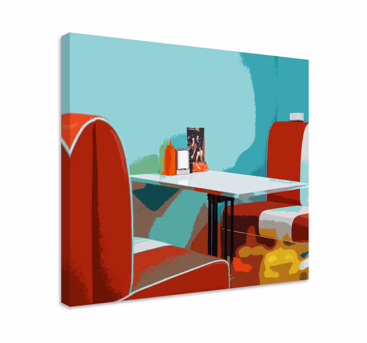 Obraz do salonu Retro restauracja w stylu vintage - TenStickers