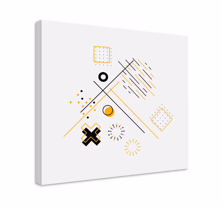 Obraz geometryczny formy geometryczne bezfiguratywne - TenStickers