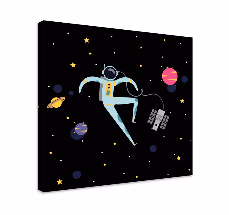 Obraz gry wideo astronauta w kosmosie - TenStickers
