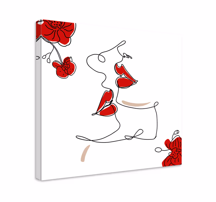 Obraz artystyczny elegancka sztuka ust - TenStickers
