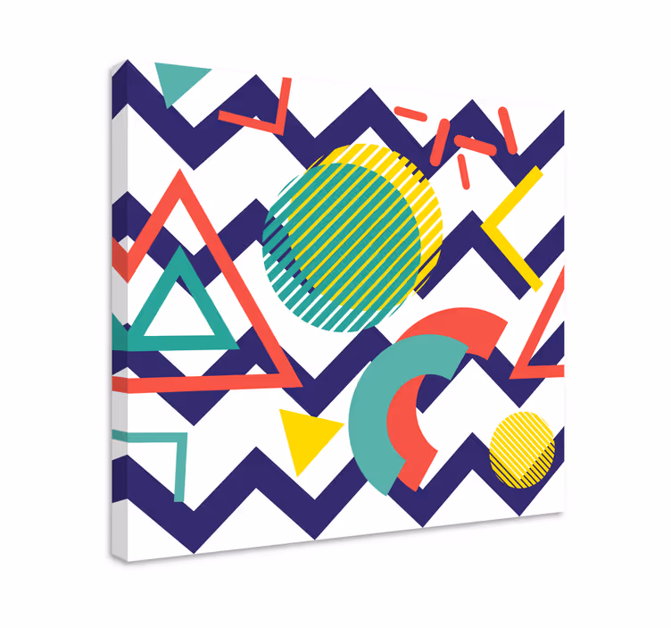 Obraz geometryczny w dynamicznych kształtach - TenStickers