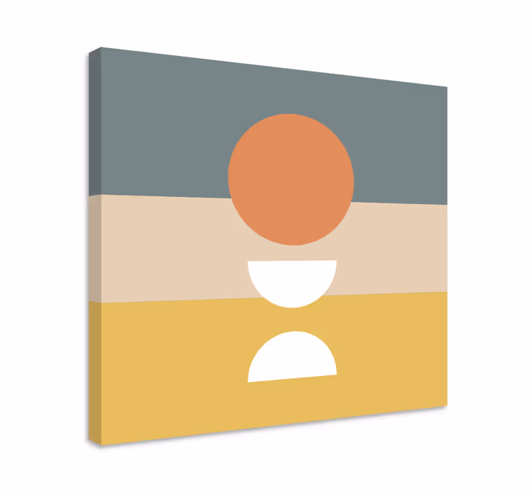 Obraz geometryczny 3 paski z flagą koła - TenStickers