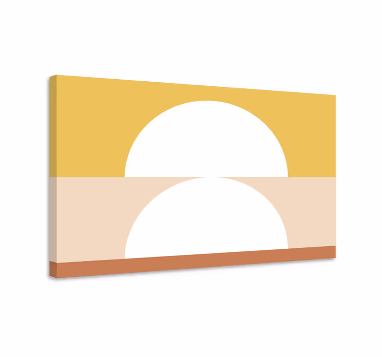 Obraz geometryczny Dwa półkola geometryczna sztuka - TenStickers