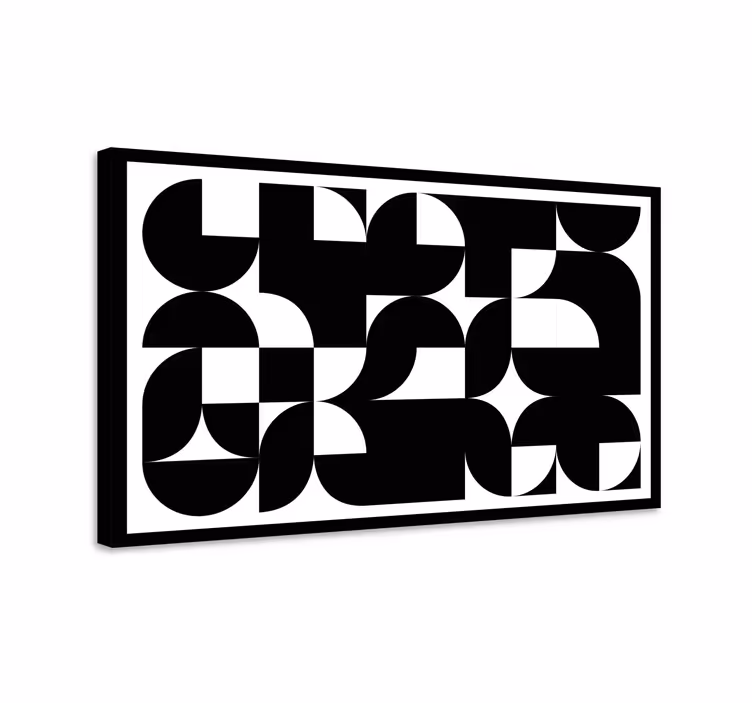 Obraz geometryczny Czarna sztuka abstrakcyjna - TenStickers
