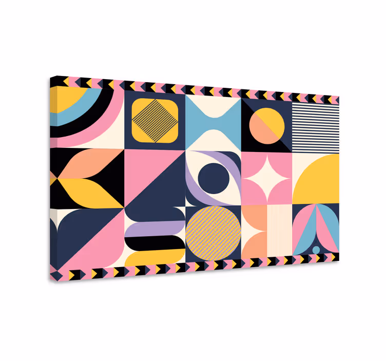 Obraz geometryczny kolaż kształtów geometrycznych - TenStickers