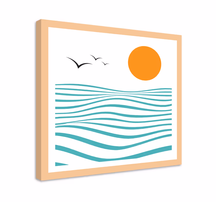 Obraz geometryczny Sztuka abstrakcyjna morza - TenStickers