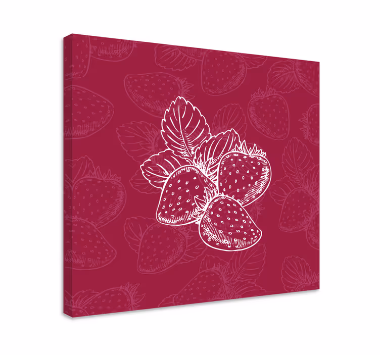 Obraz martwa natura kwiaty truskawki - TenStickers
