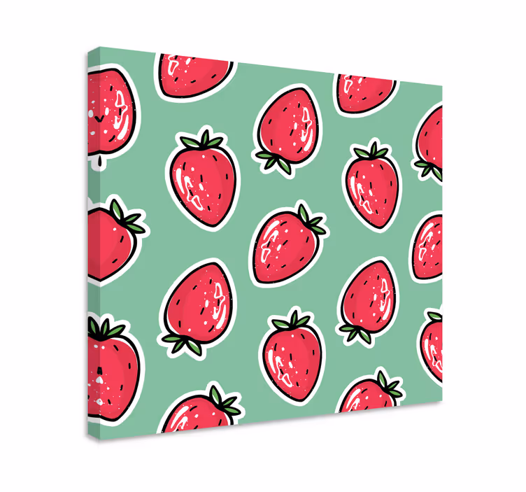Obraz martwa natura powtarzające się truskawki - TenStickers
