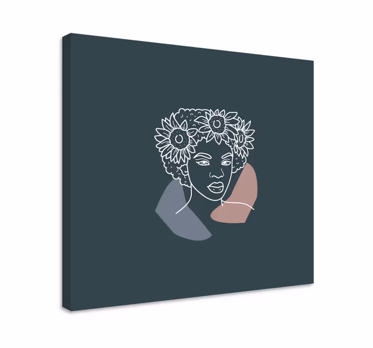 Obraz z postaciami w ozdobnym botanicznym portrecie - TenStickers