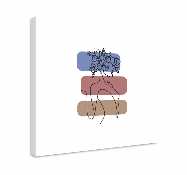 Obraz kwiaty i rośliny w minimalistycznym stylu - TenStickers