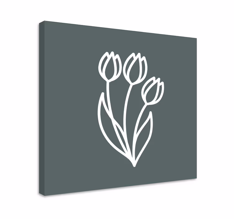 Obraz kwiaty i rośliny stylizowany bukiet tulipanów - TenStickers