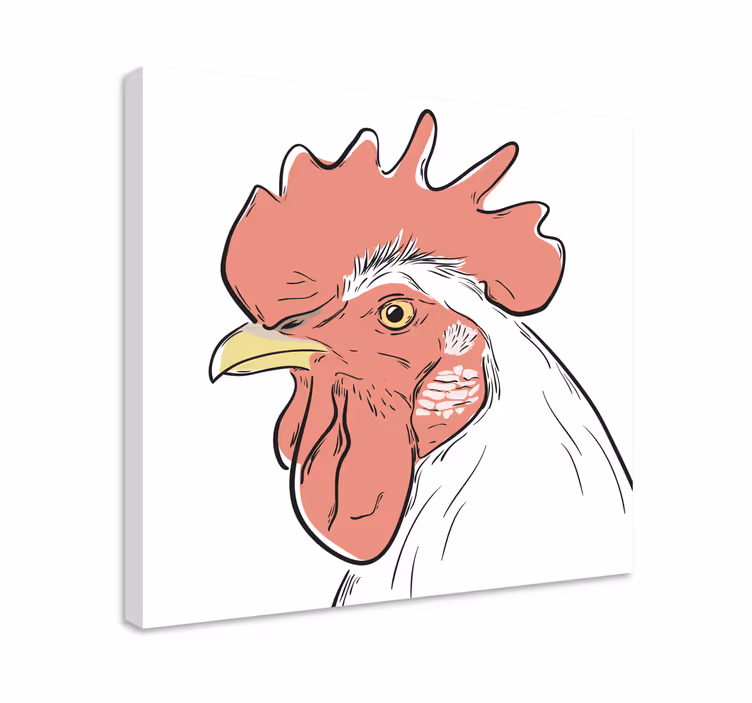 Obraz ptaki w detalach portret koguta - TenStickers