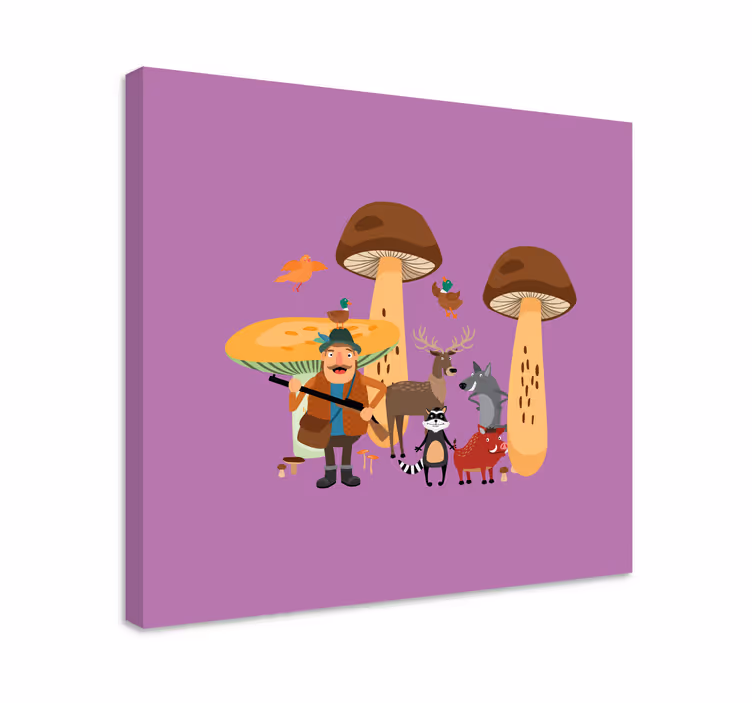 Obraz ze zwierzętami ekipa leśnej przygody - TenStickers