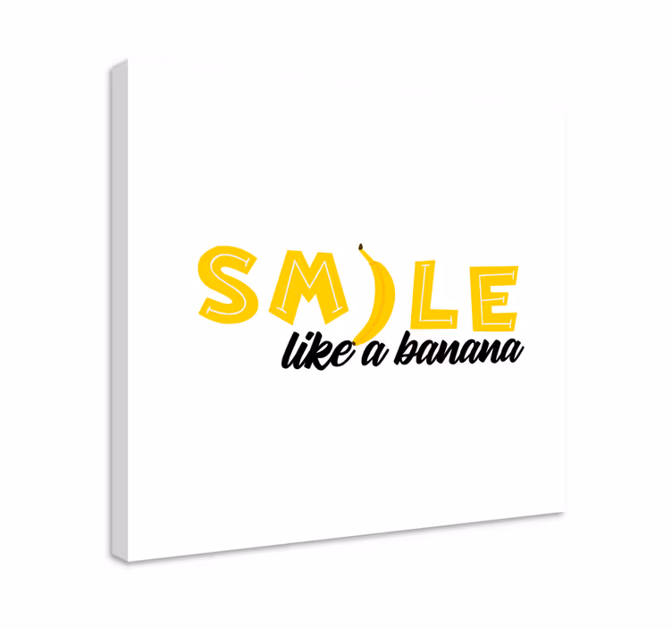Obraz z napisami uśmiech jak banan - TenStickers