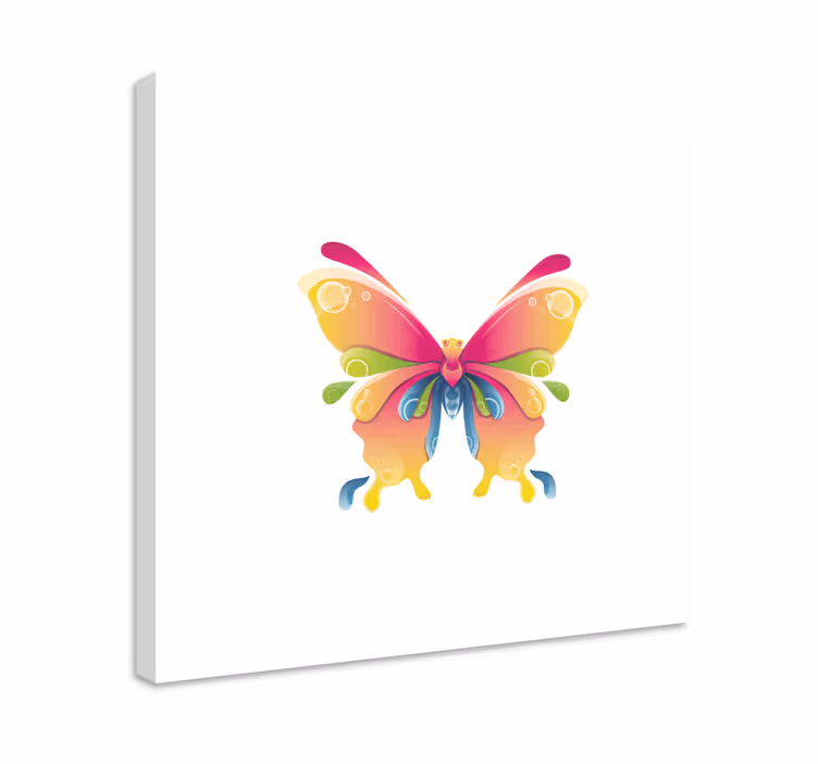 Motyle obrazy Kolorowy malowany motyl - TenStickers