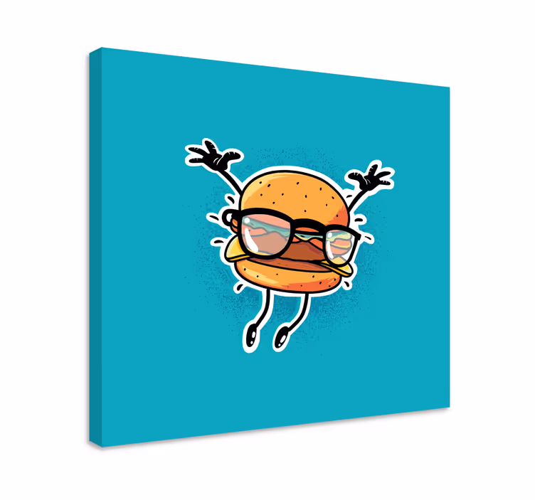 Obraz z napisami szczęśliwy bohater burgera - TenStickers