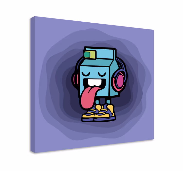 Obraz z postaciami fajna kreskówka o mleku - TenStickers
