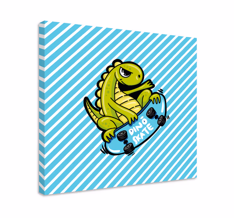 Obraz dinozaury na deskorolce - TenStickers