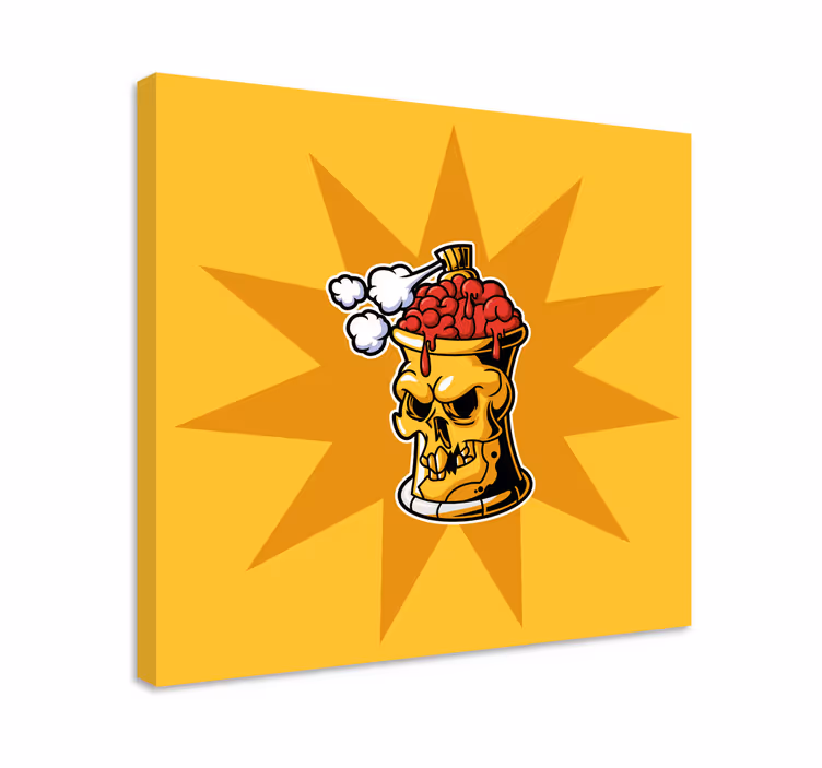 Obraz pojemnik na mózg i czaszkę - TenStickers