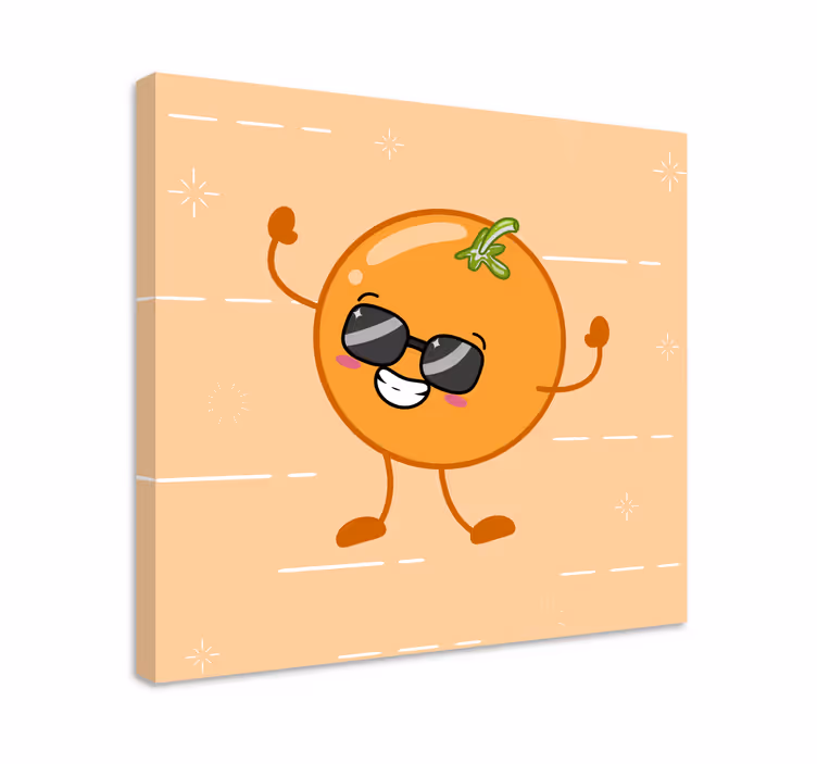 Obraz martwa natura radosna pomarańczowa postać - TenStickers