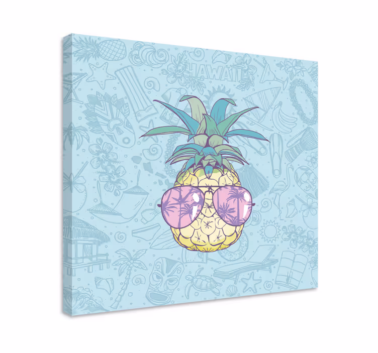 Obraz martwa natura ananas w okularach przeciwsłonecznych - TenStickers