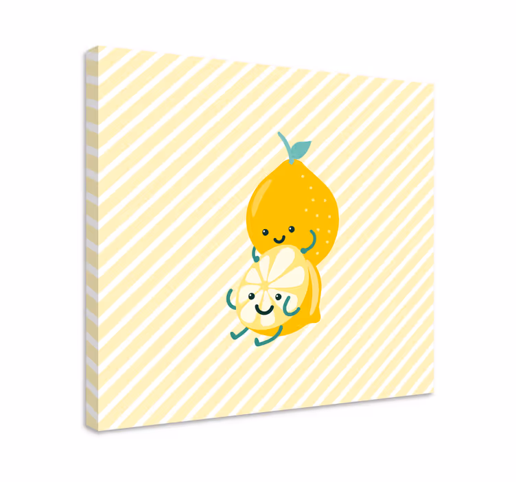 Obraz martwa natura urocze cytryny w objęciach - TenStickers