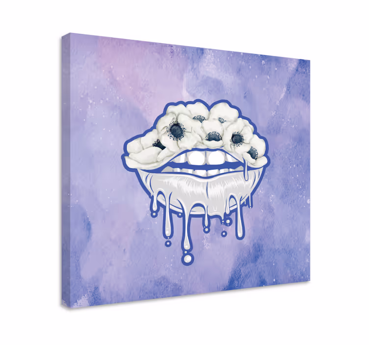 Obraz z ornamentami kwiatowa buzia - TenStickers